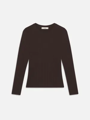 Non Restrictive Cuff Seasonal Fit The Fine Cable Sweater -- Coffee