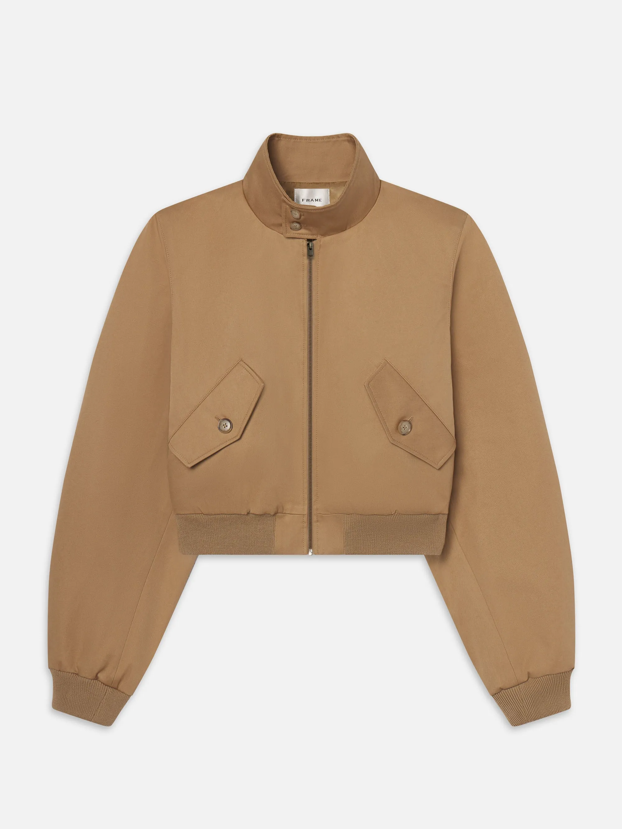 The Harrington Jacket -- Camel Travel Ready Look Adjustable drawstring