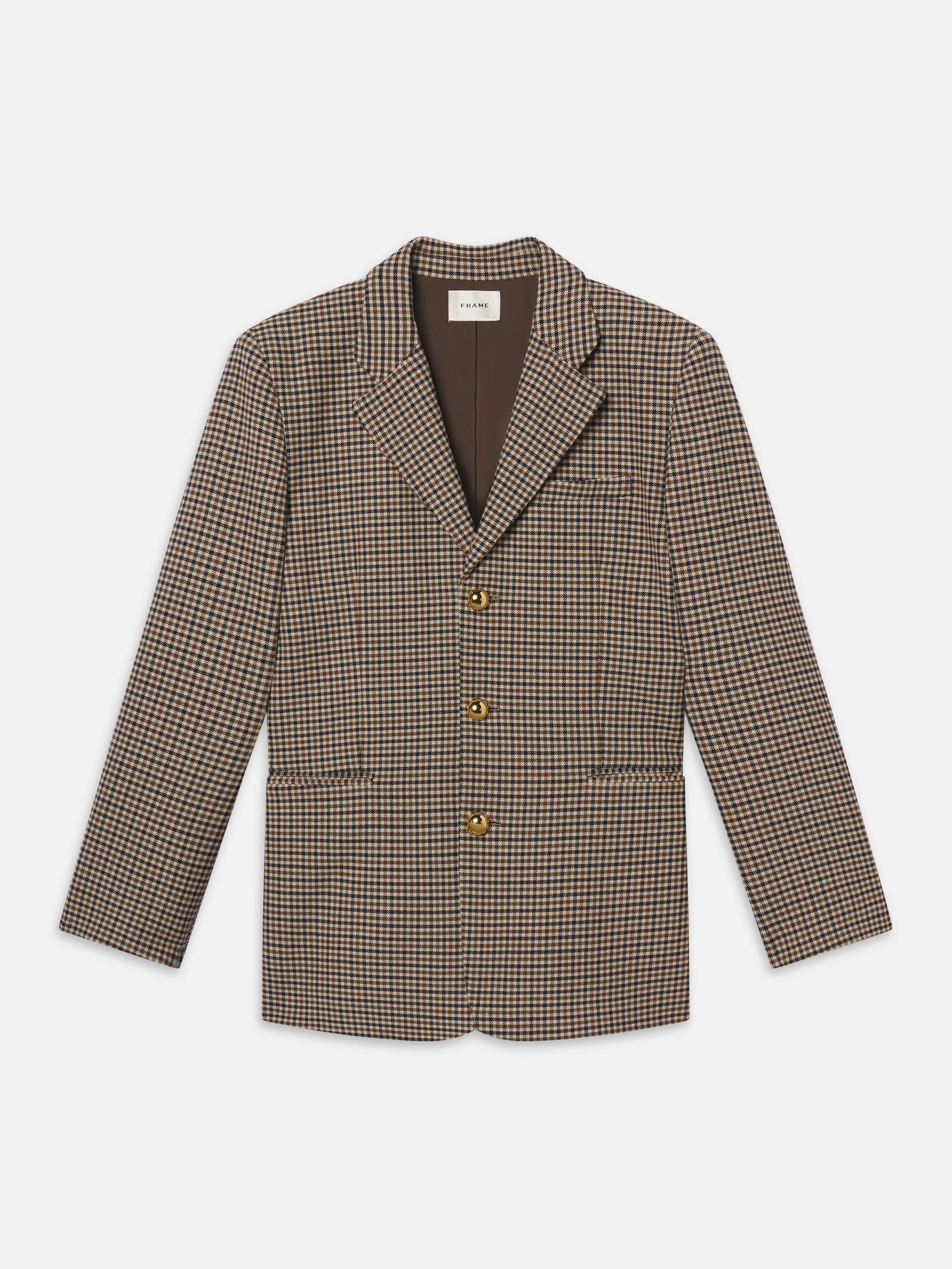 The Houndstooth Blazer -- Navy Multi Waterproof Fabric