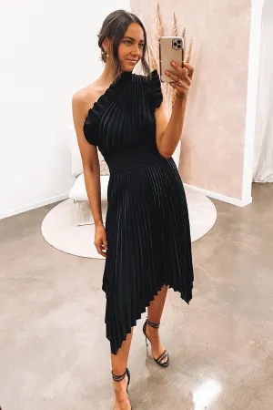 The Lady Like Midi Dress Black Vibrant Form