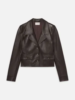 The Leather Cuffed Jacket -- Dark Brown Weekend Casual Soft Cover