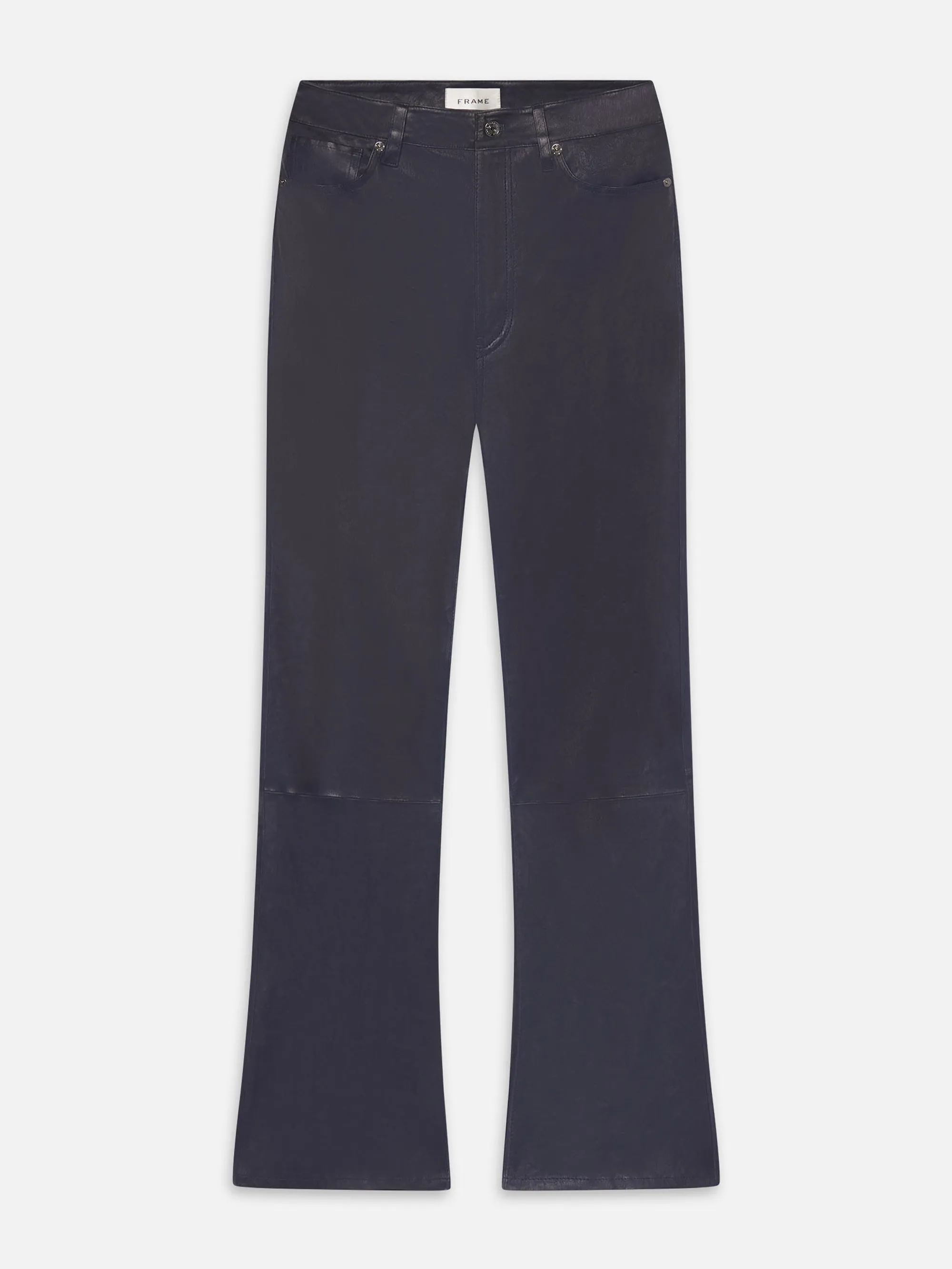 The Leather Reboot Crop -- Dark Indigo SeamlessConstruction Flared bottom