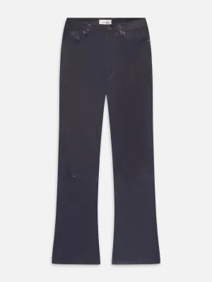 The Leather Reboot Crop -- Dark Indigo SeamlessConstruction Flared bottom