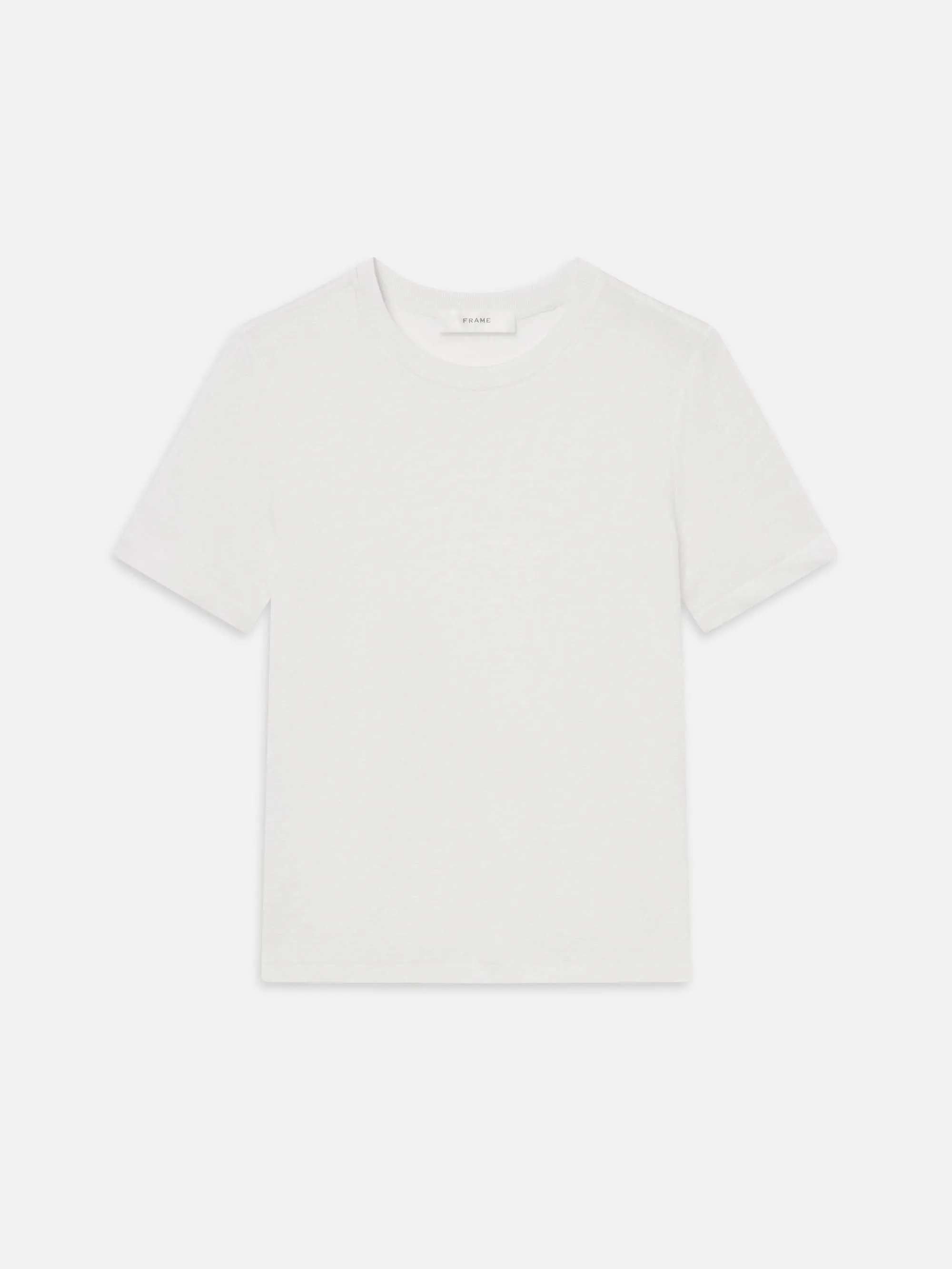 Short sleeved breeziness Comfy and Soft The Linen Baby Tee -- White