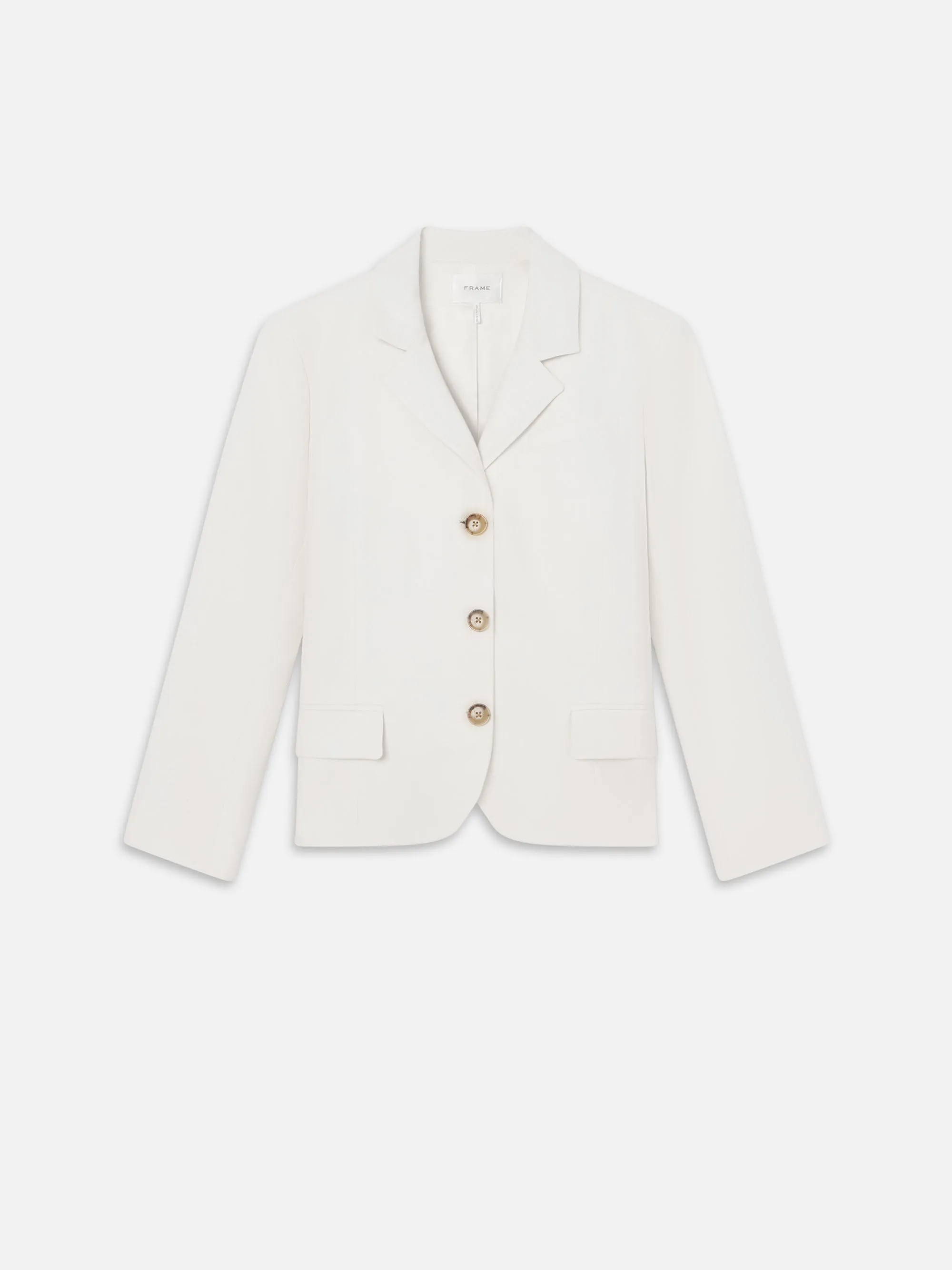 Anti Static Inner Layer The Linen Smart Blazer -- White