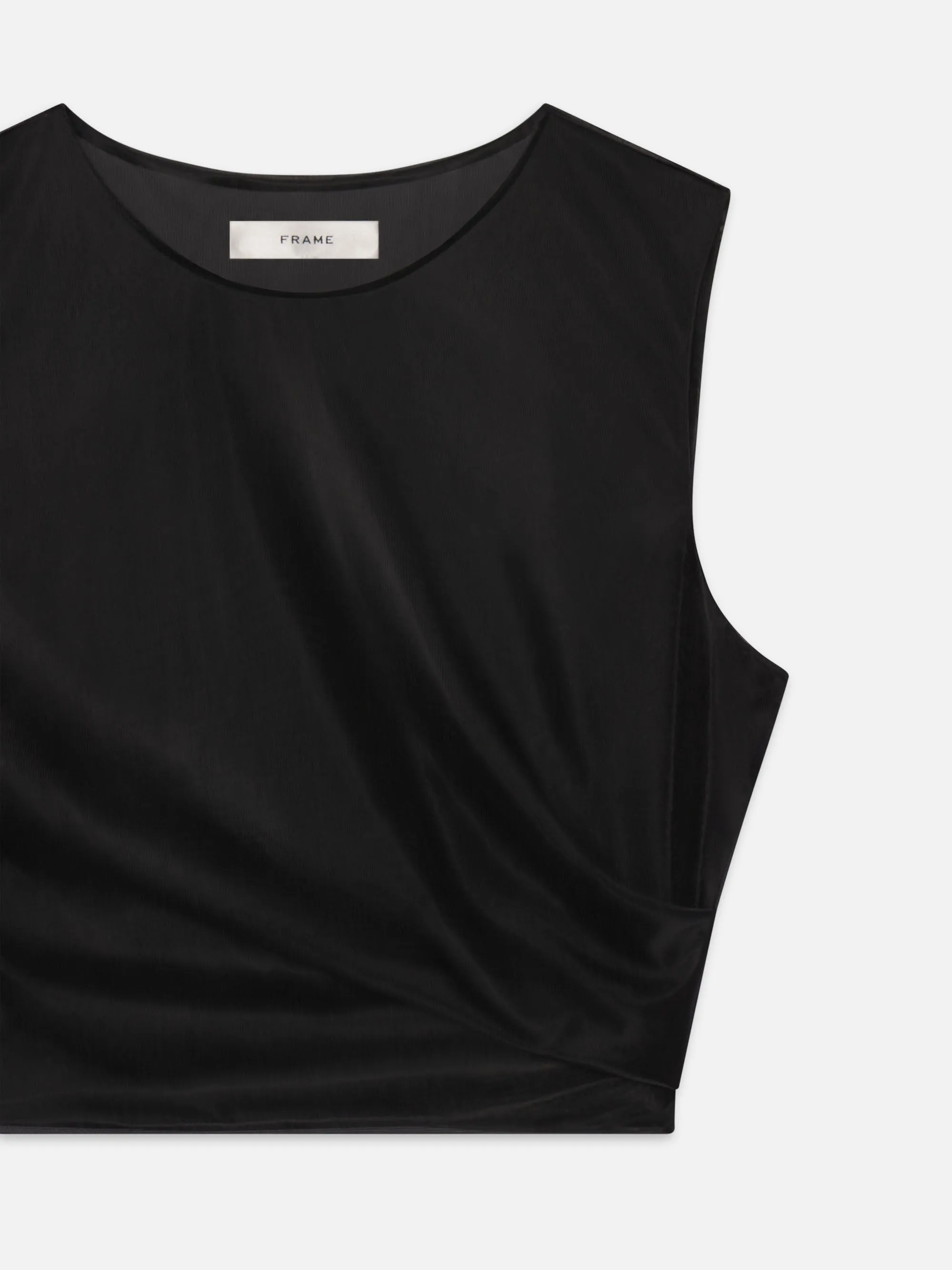 Fuzz Free Surface The Mesh Twist Tank -- Black