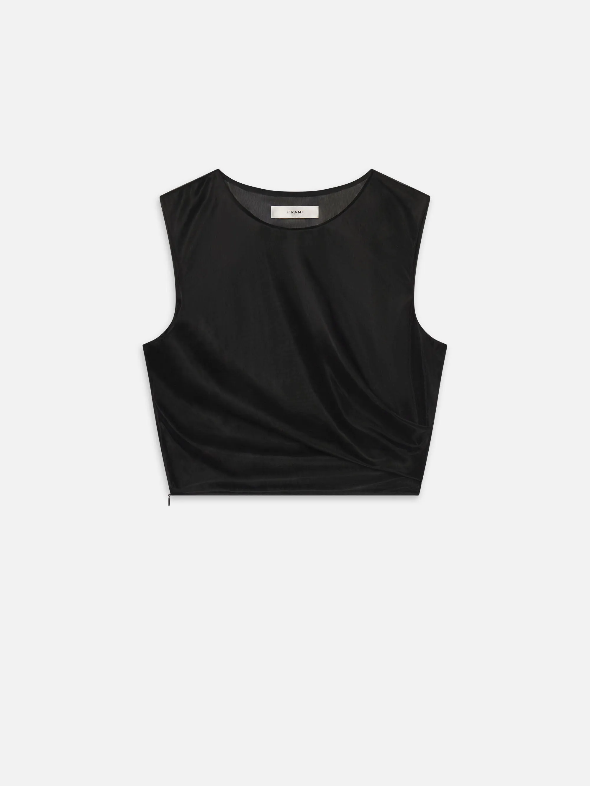 Tagless Design The Mesh Twist Tank -- Black