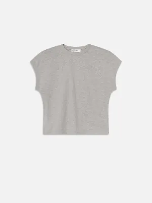Subtle Logo Placement The Muscle Tee -- Heather Grey