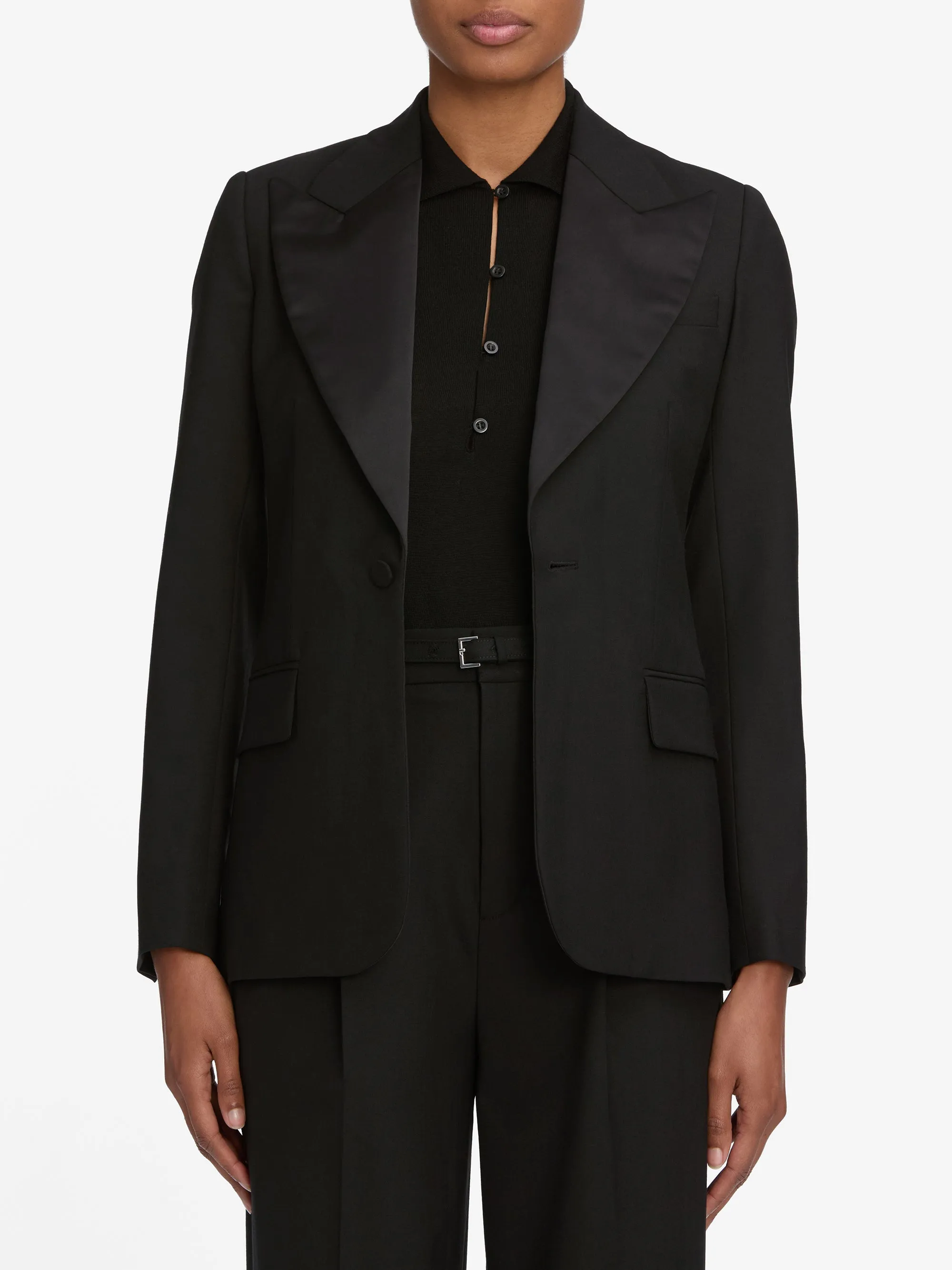 Smart Casual Piece The Peak Lapel Blazer -- Black