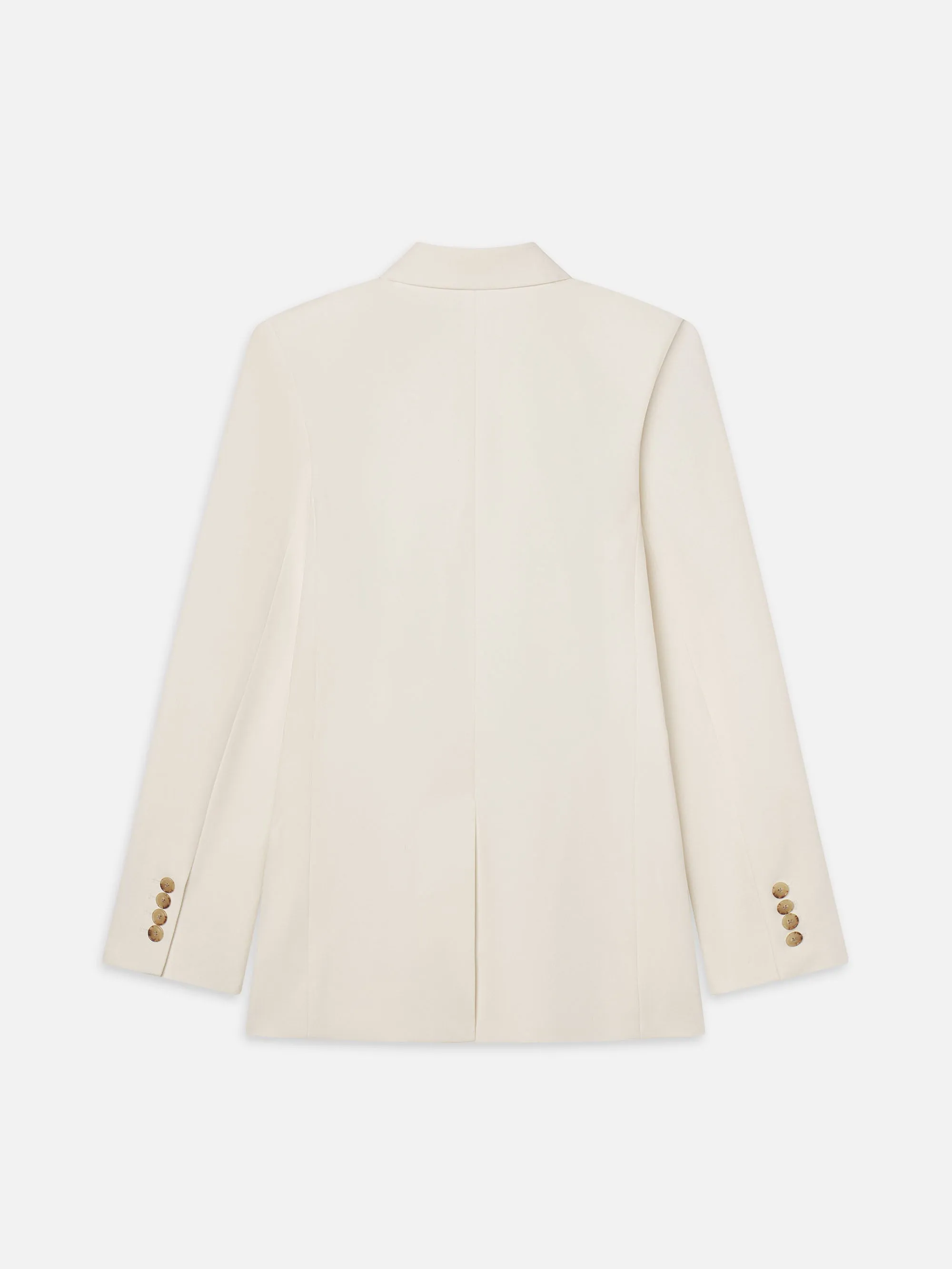 Multi pockets Layered Wind Barrier The Relaxed Everyday Blazer -- Ecru