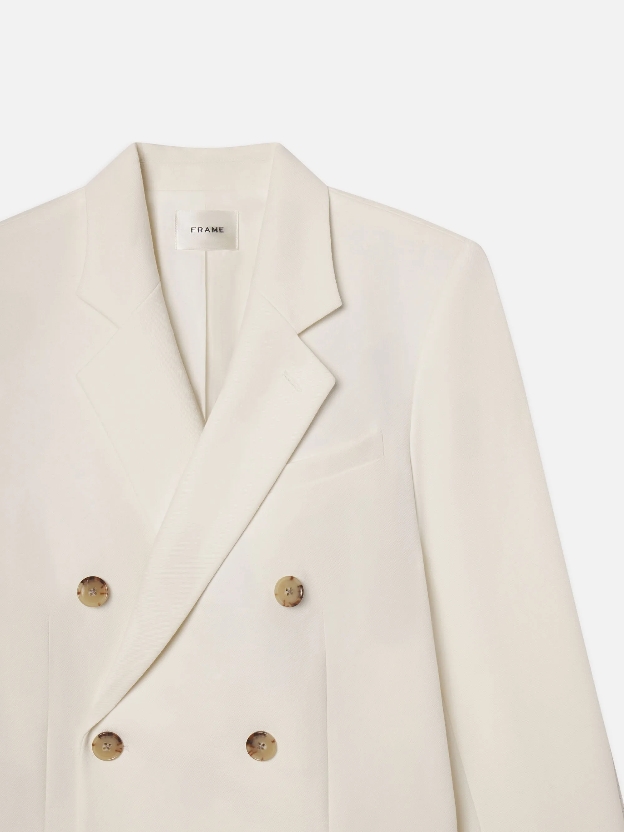 The Relaxed Everyday Blazer -- Ecru Contemporary Fit Multi pockets