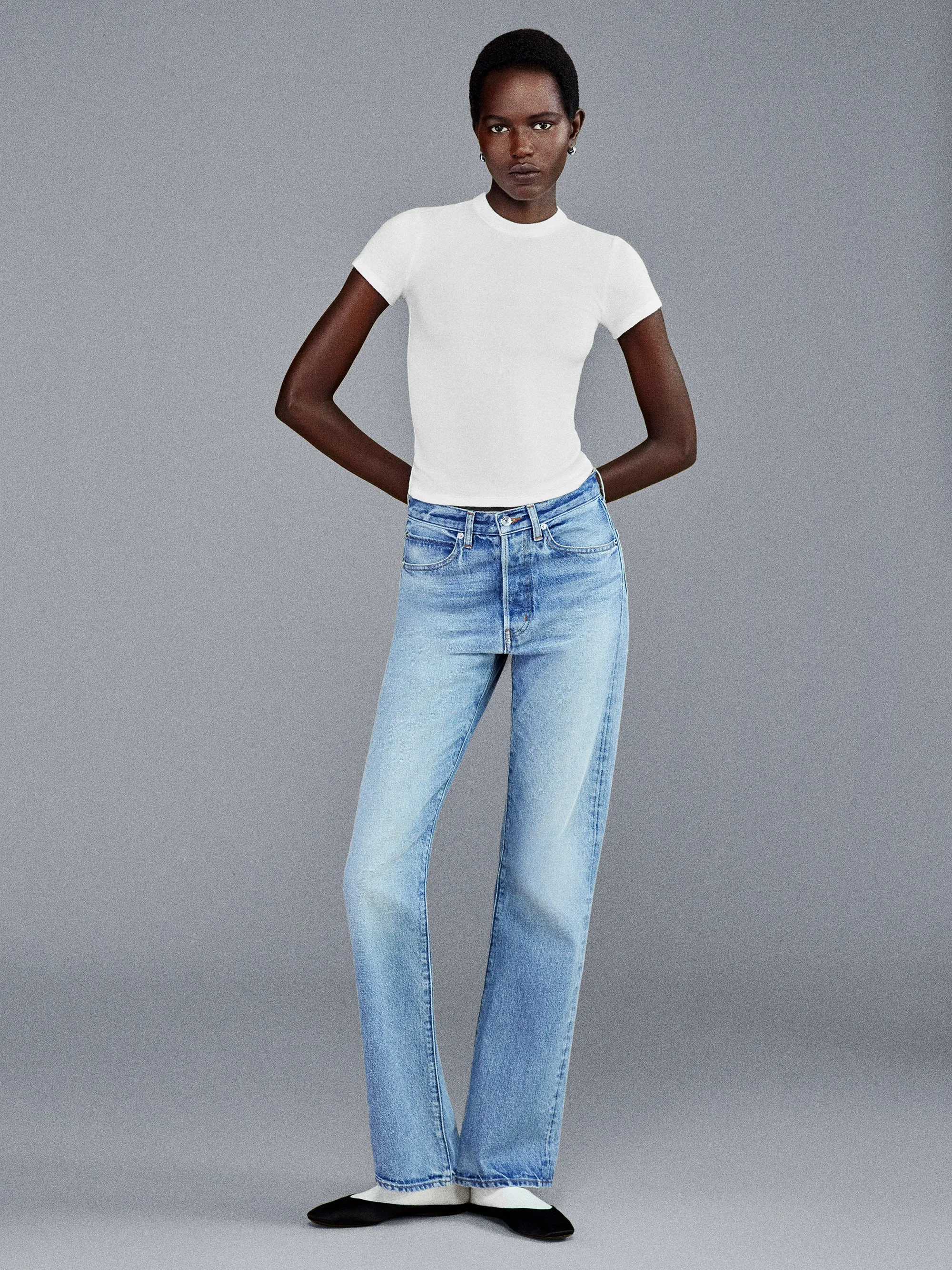 Comfy Comfort The Rib Baby Tee -- White