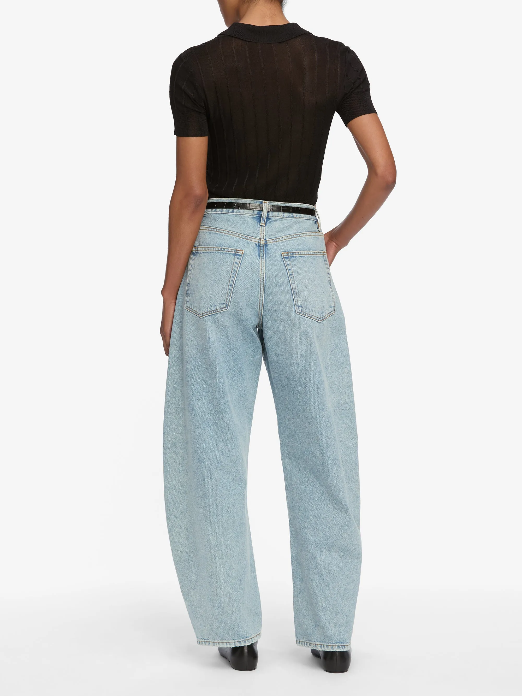 The Ribbed Polo -- Black Versatile Trend