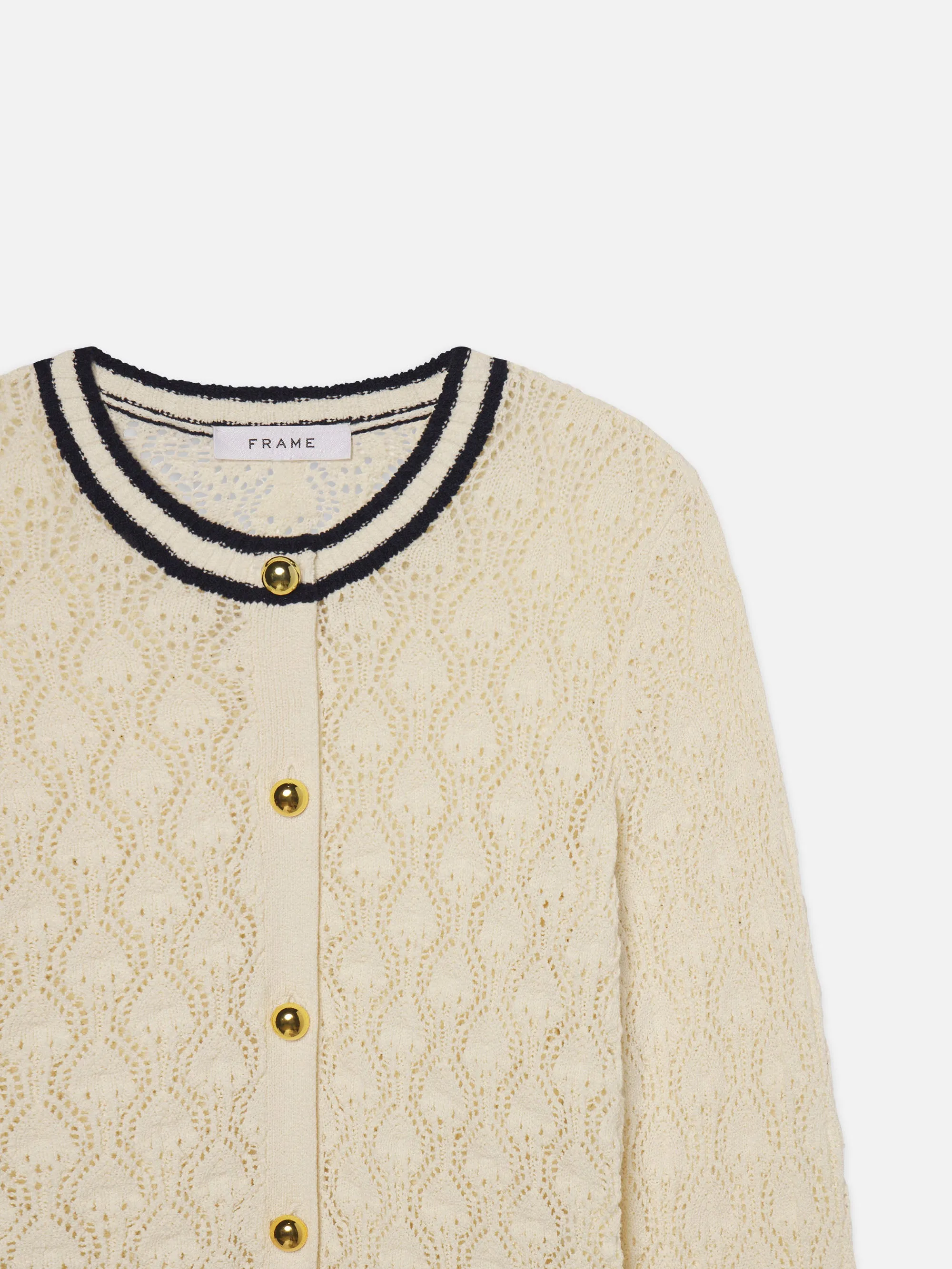 The Rookie Cardi -- Cream Multi Daily Casual