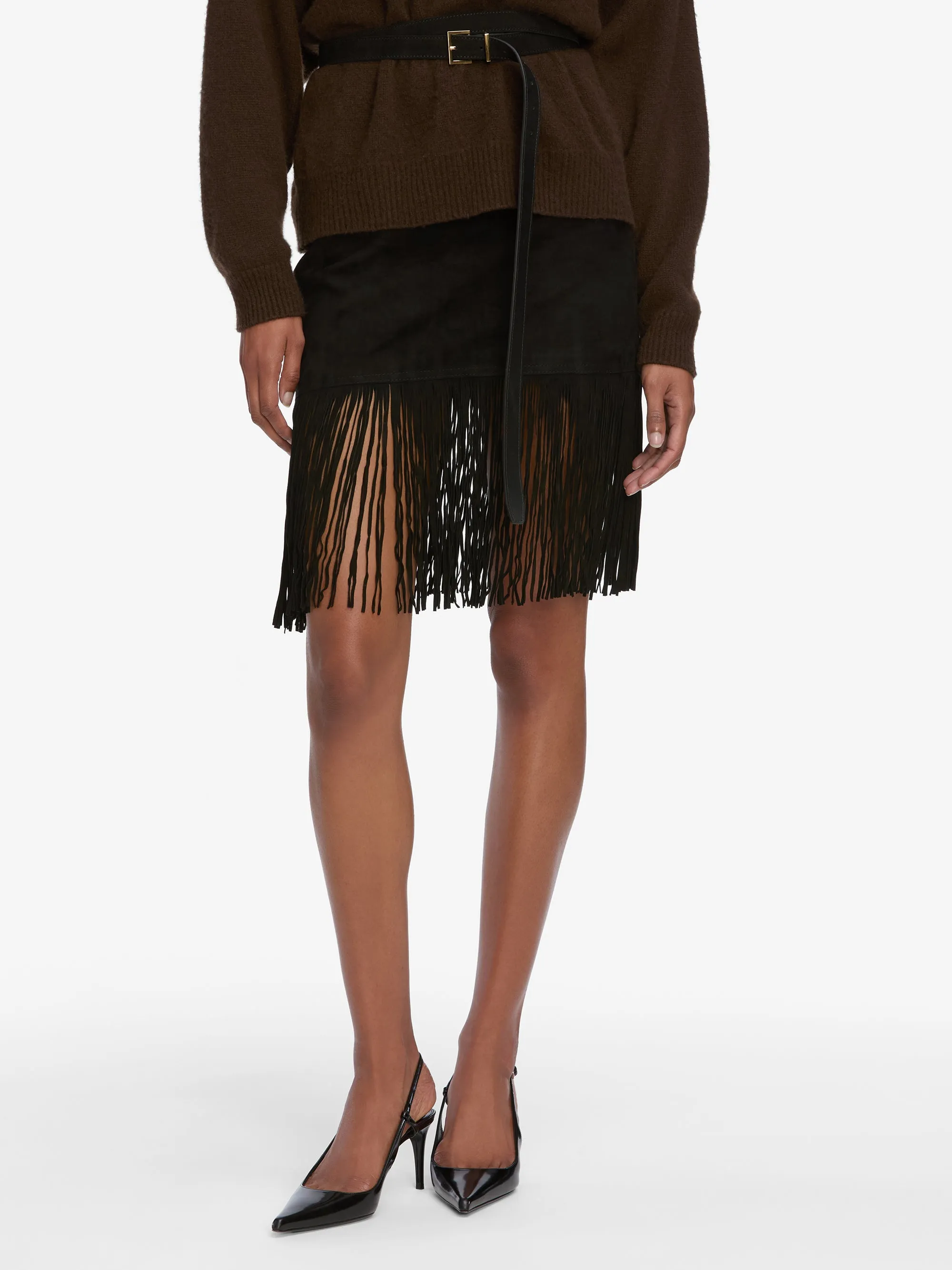 The Saddle Skirt -- Black Baby Soft