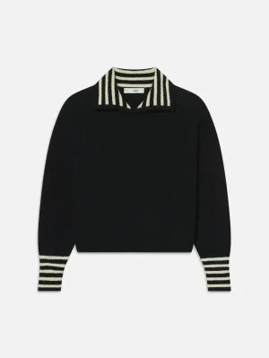 Classic Comfort Morning Chill The Sailor Pullover -- Black Multi