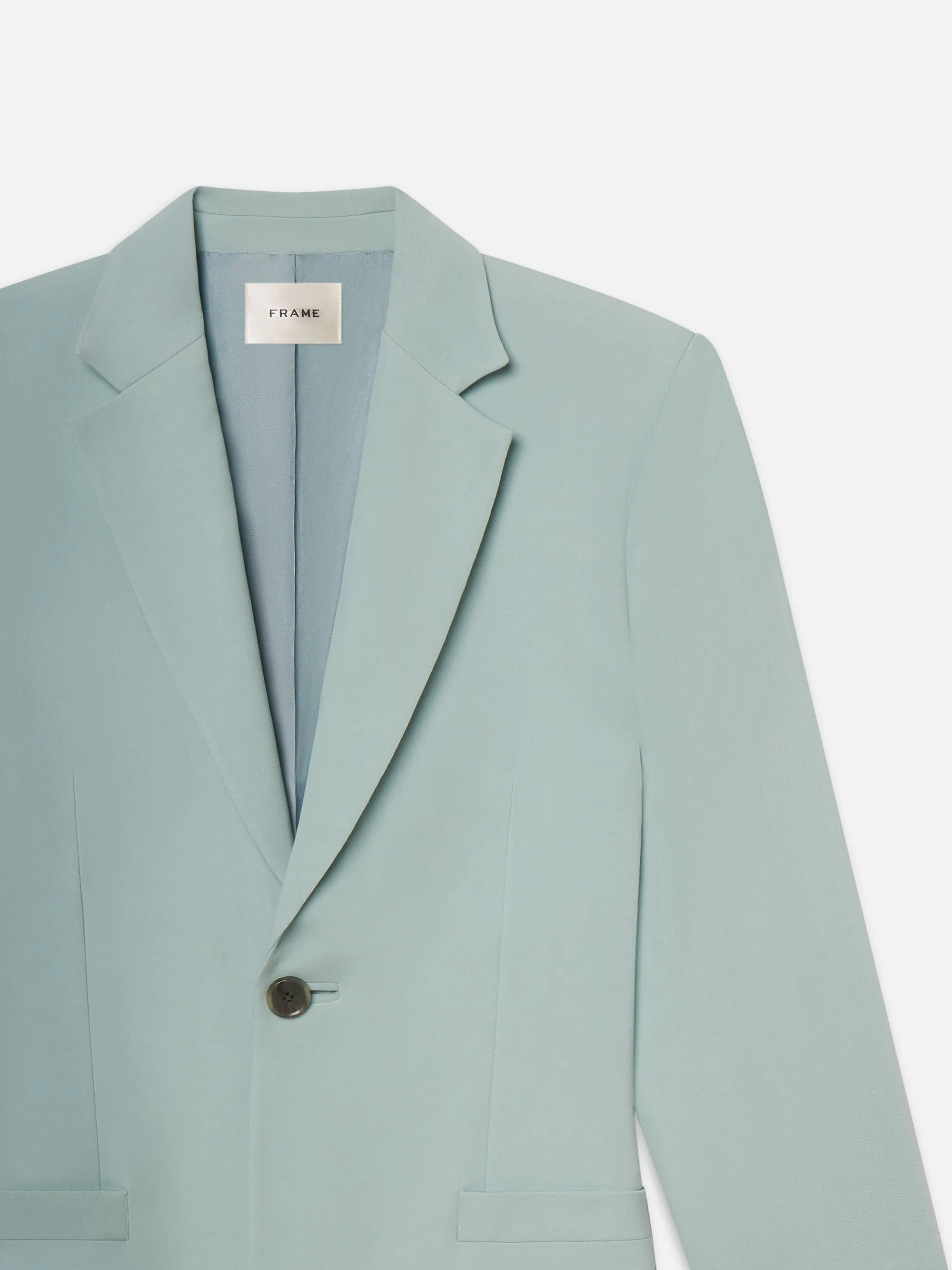 Statement Outerwear Basic Essential Layer The Slim Blazer -- Robin's Egg Blue