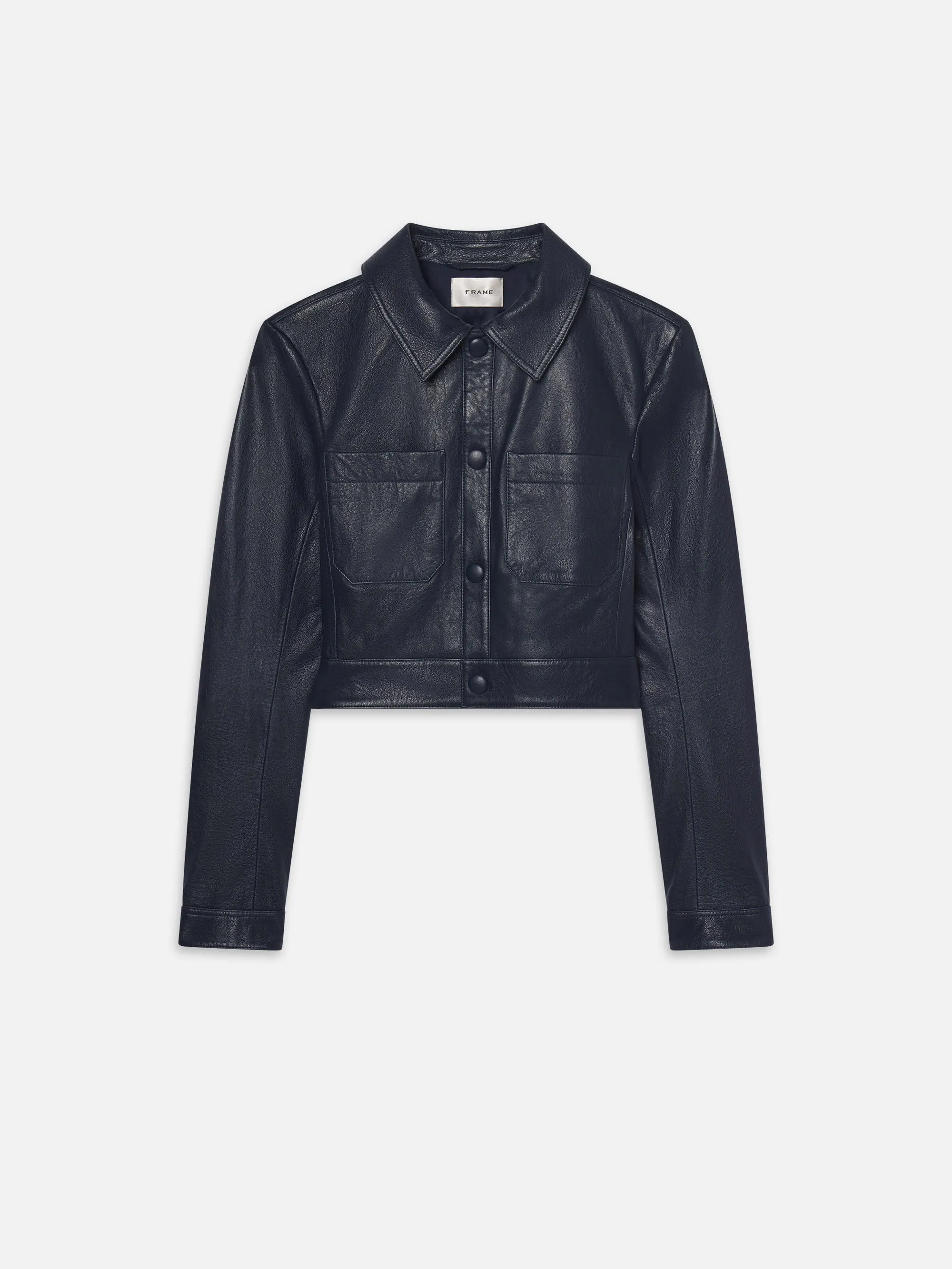 The Small Leather Jacket -- Dark Indigo Fashion Forward Travel Ready Look