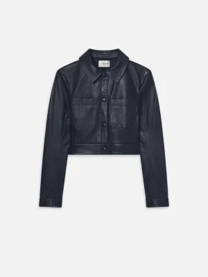 The Small Leather Jacket -- Dark Indigo Ultra Compact Packing Design hypoallergenic material