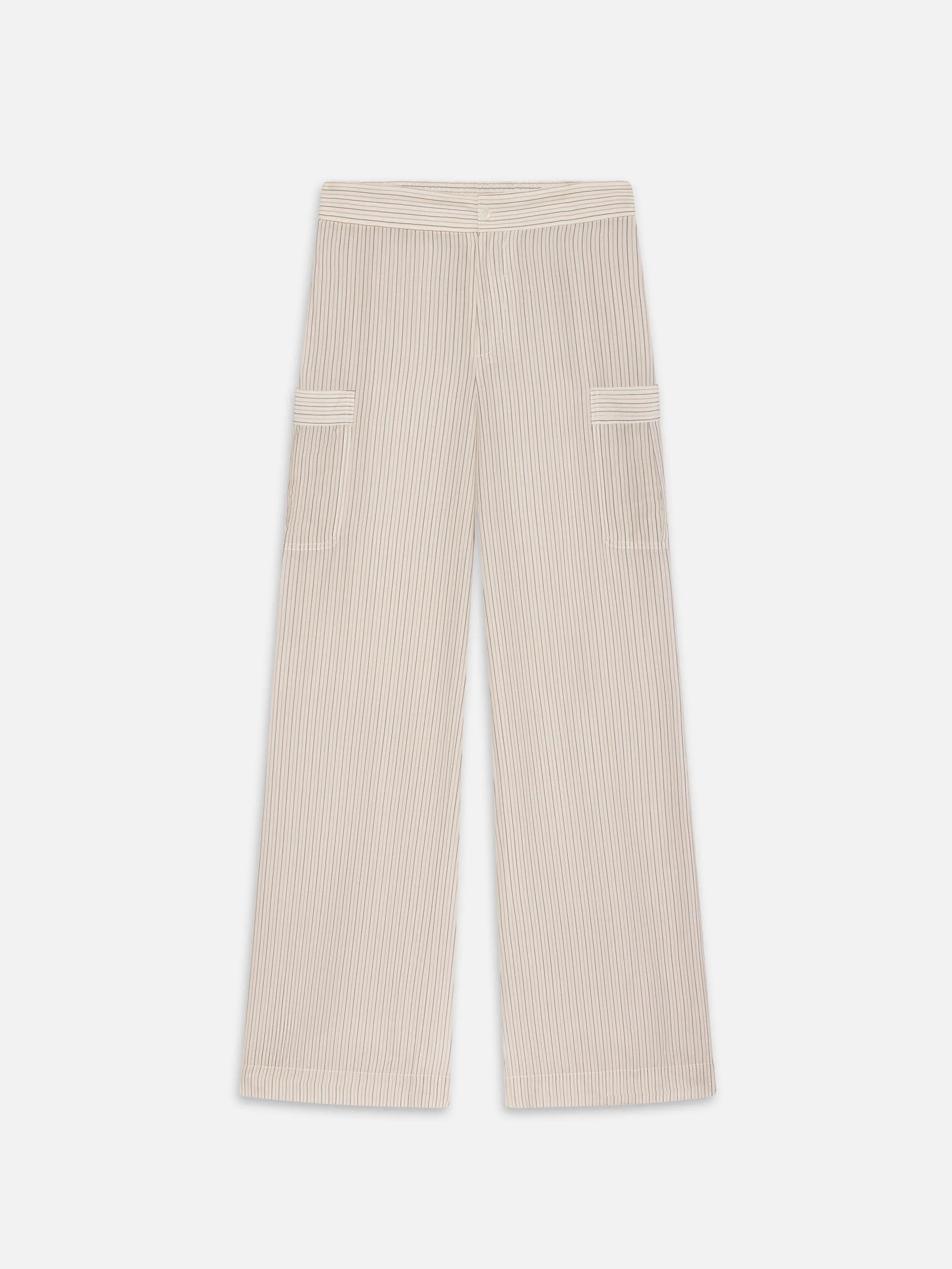 The Stripe Utility Pant -- Cream Multi Quick Motion RipstopFabric