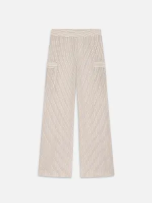 The Stripe Utility Pant -- Cream Multi Sweat Wicking Liner Functional Ease