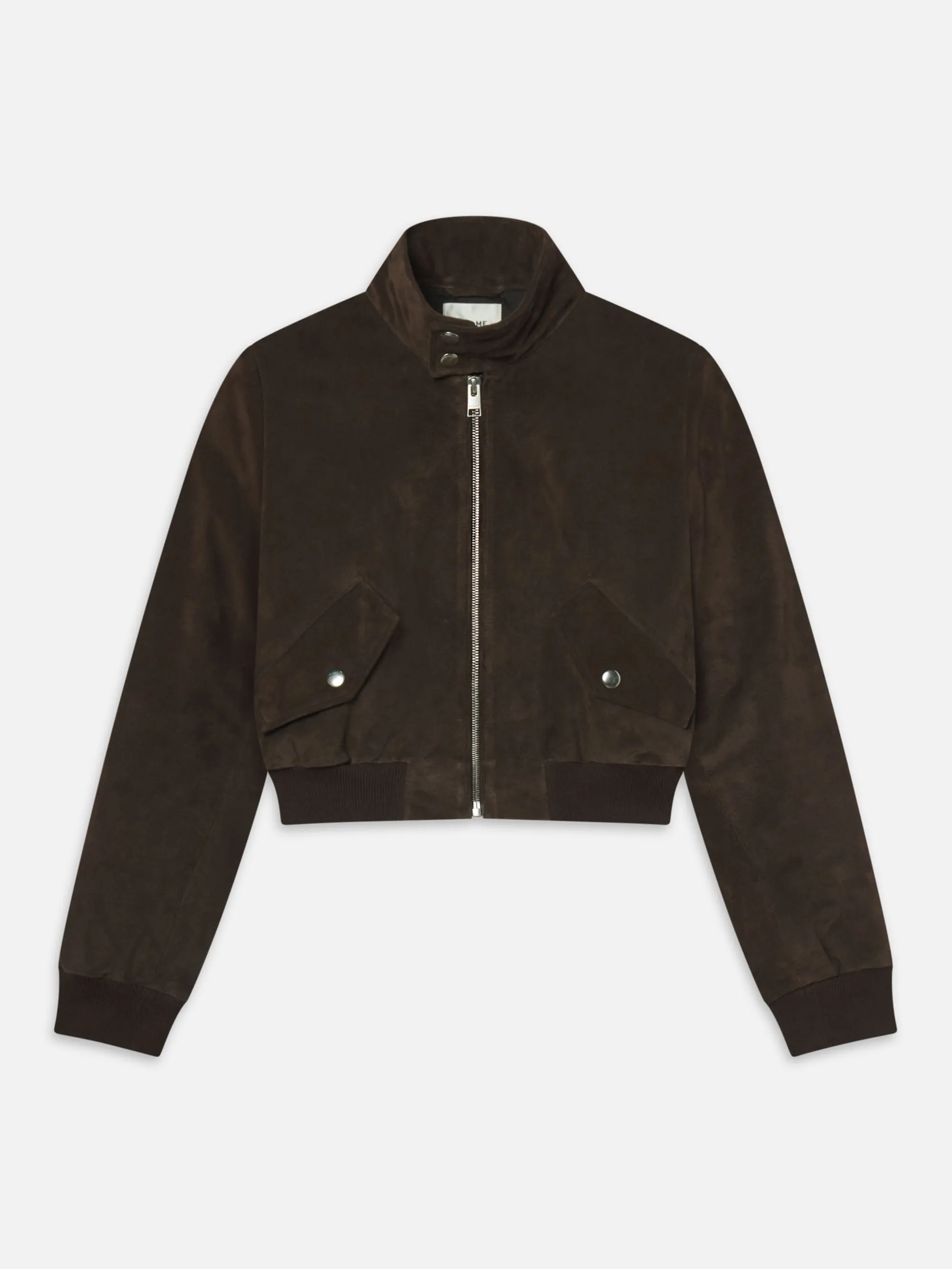 The Suede Harrington Jacket -- Coffee Style Staple
