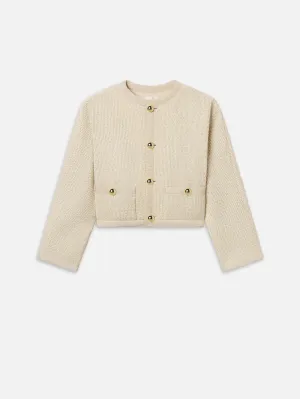 The Trim Jacket -- Cream Multi Flexible Hood Design Anti Pill Fabric Tech