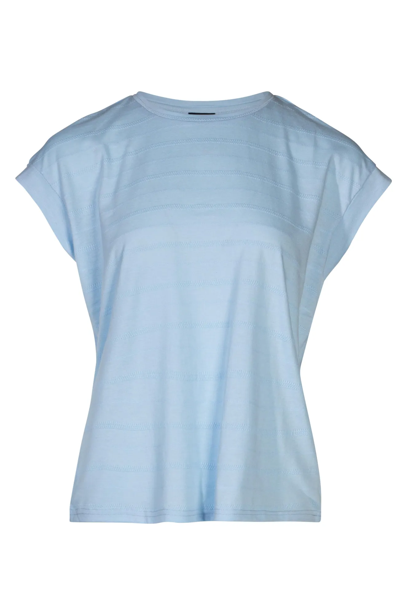 Winter Protection Round neck Jacquard Top | SKY | 6021A1