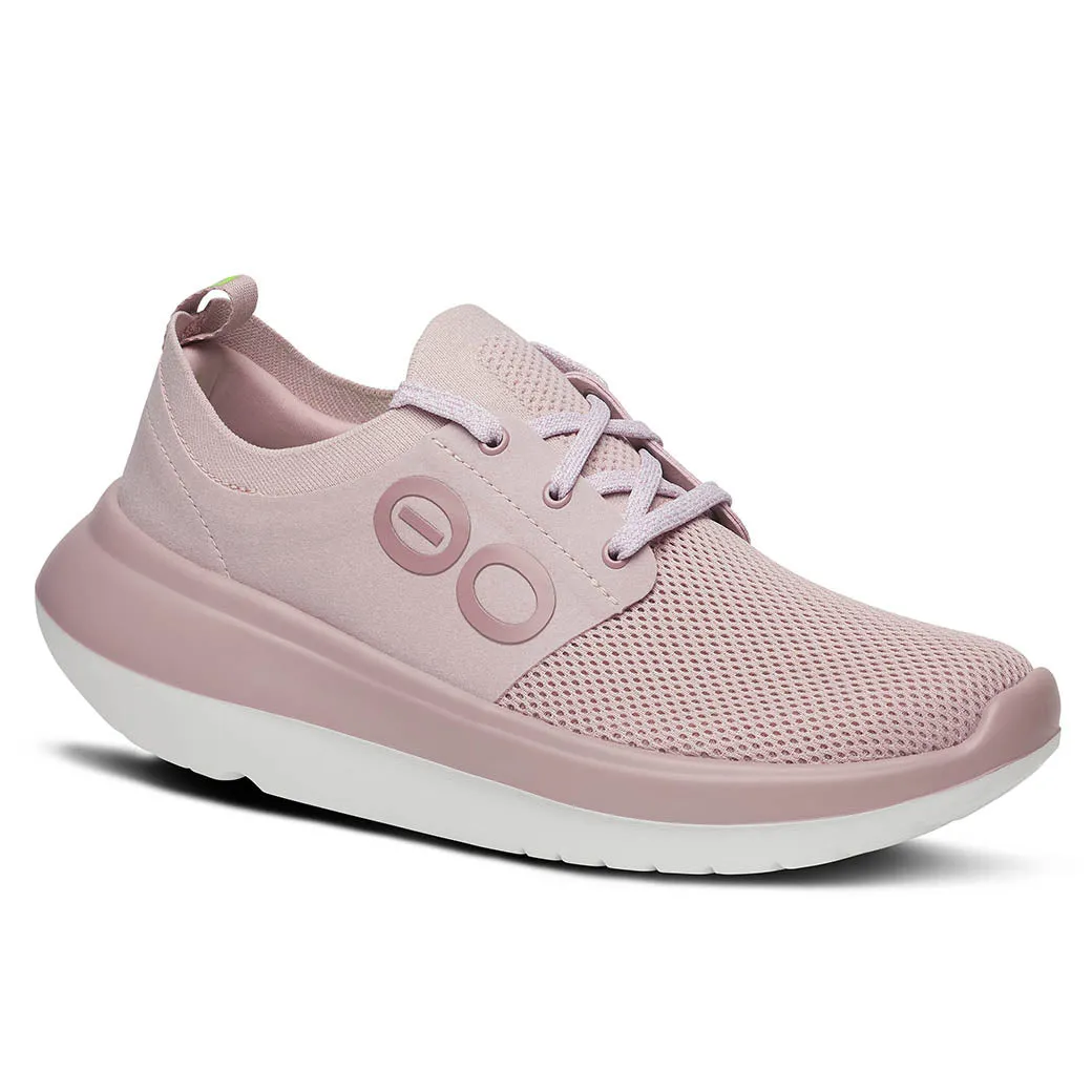 Womens Oofos OOmy Stride in Stardust high - jump running shoes Stretch Mesh