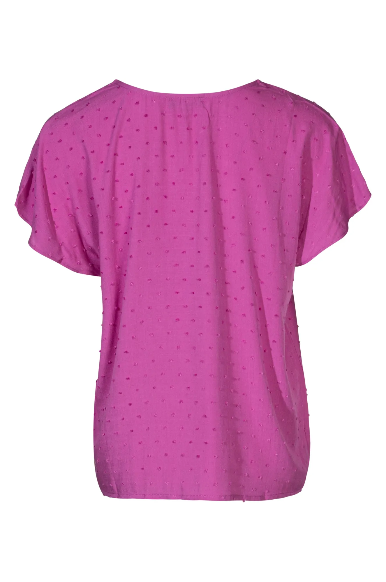 Energy Mood Tie neck Top with curve hem | WISTERIA | 6132A1