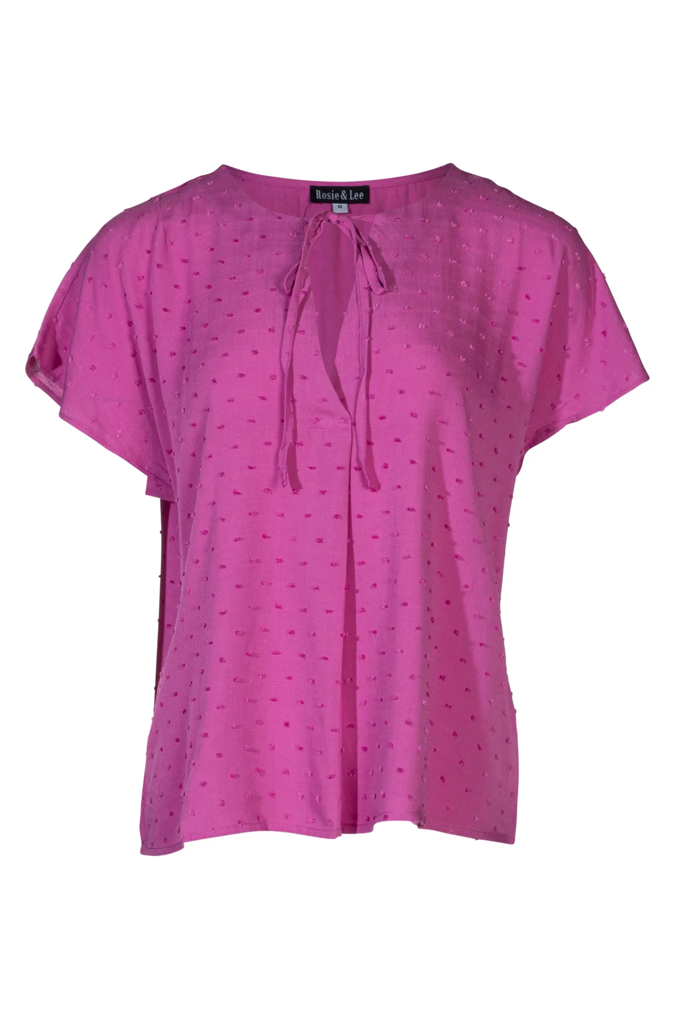 Tie neck Top with curve hem | WISTERIA | 6132A1 Speed Soul