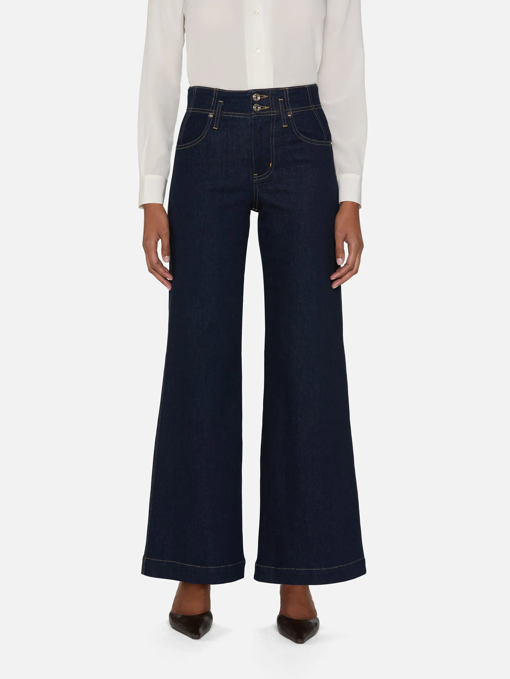 Timeless Appeal The Seamed Wide Trouser -- Rinse
