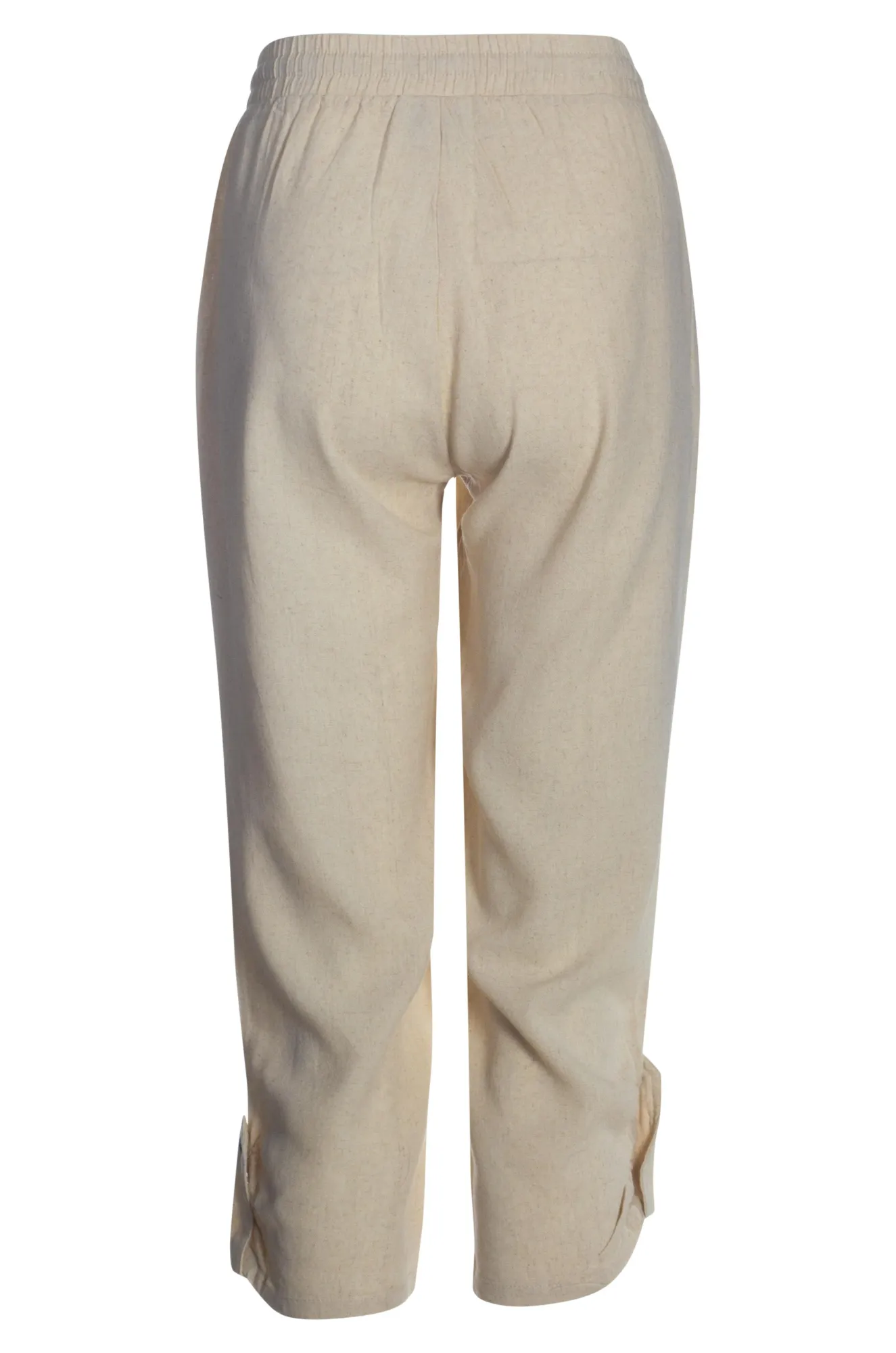 Pull on casual Mid Calf Pants | NATURAL | 6776AR Freedom Fit