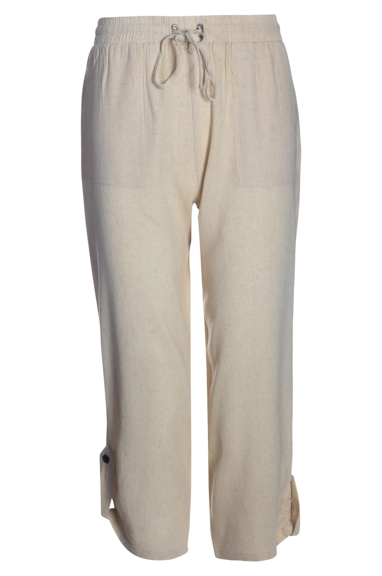 Pull on casual Mid Calf Pants | NATURAL | 6776AR Perfect Stretch Cozy Wear
