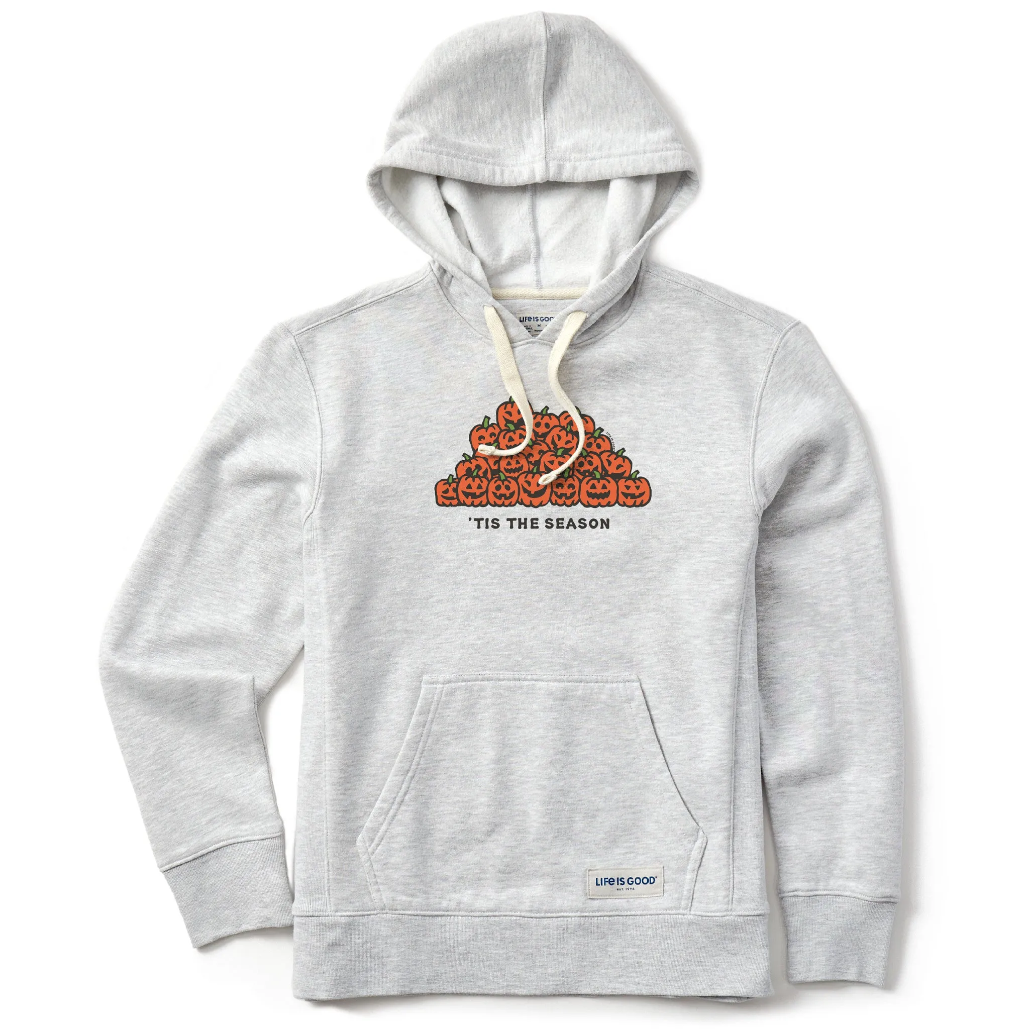 product development Cozy Layer Women's Tis the Season Pumpkin Pile Simply True Fleece Hoodie