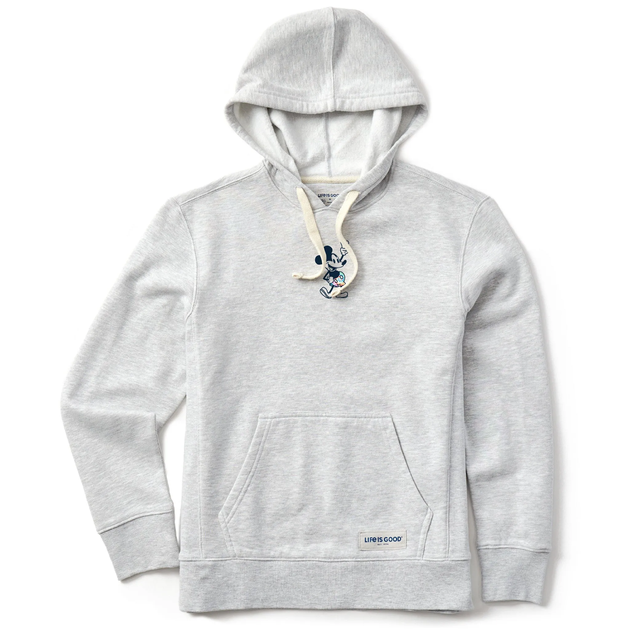 product tag identification product twill durability Women's Steamboat Willie Peace Mini Tie Dye Simply True Fleece Hoodie