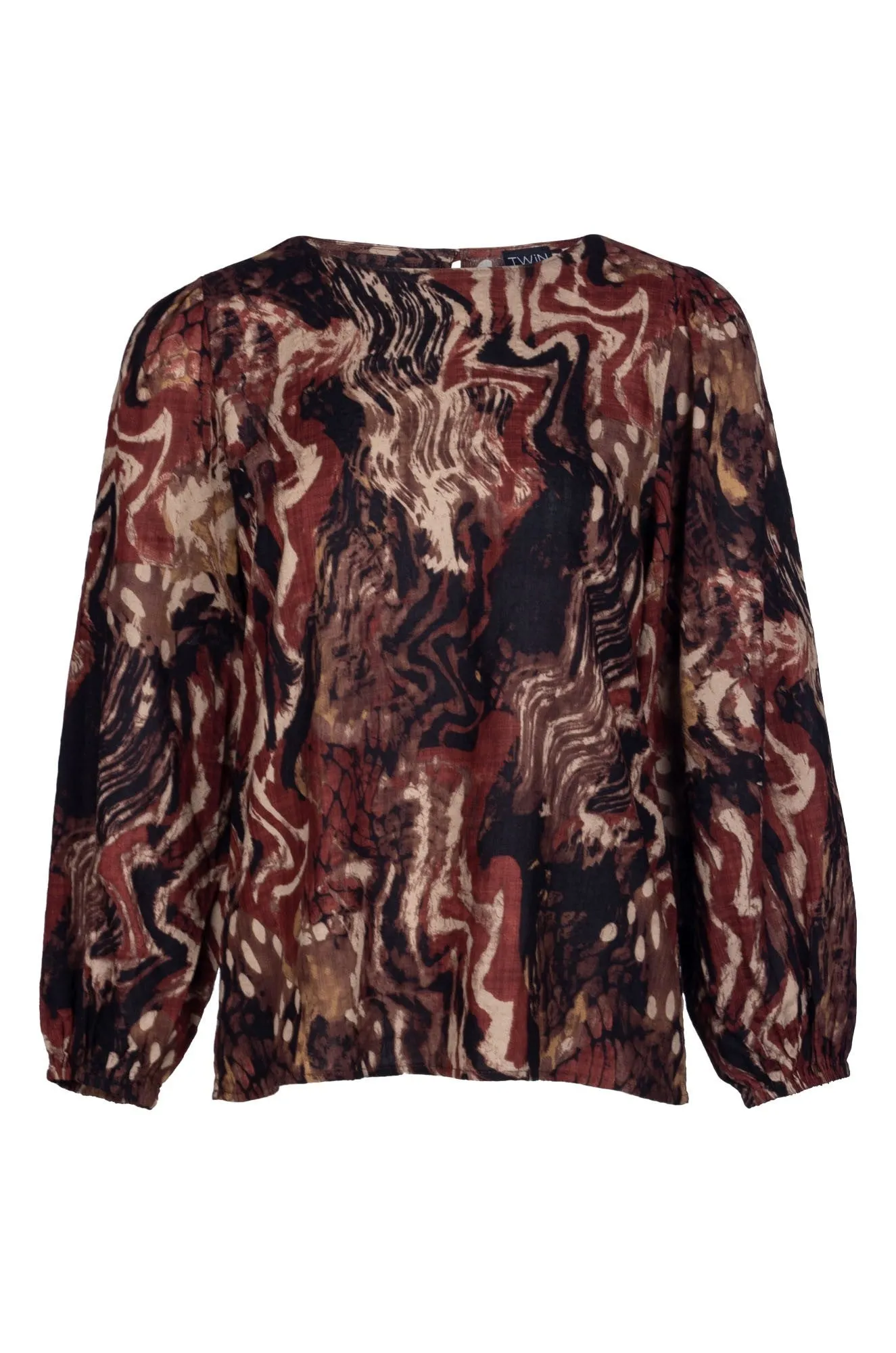 TemperatureRegulating Art Mood Top | Cinnamon Black Abst | 6531B1