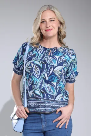 Top | Indigo Mint Border | 6513C1 Thermal Insulation Layer