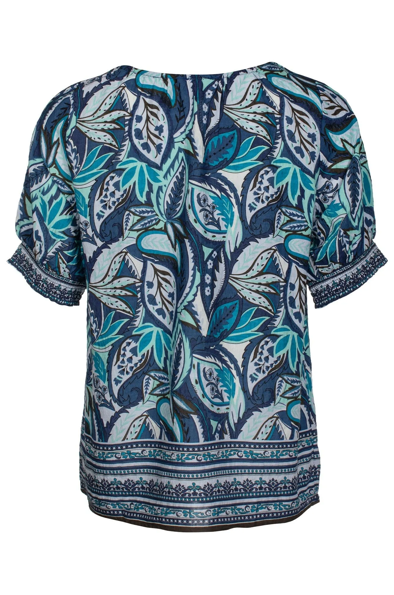 Hero Glow NonSlip Grips Top | Indigo Mint Border | 6513C1