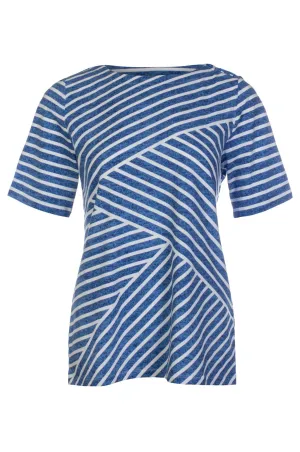 breathable materials Top | INDIGO ZIGZAG | 6141C1