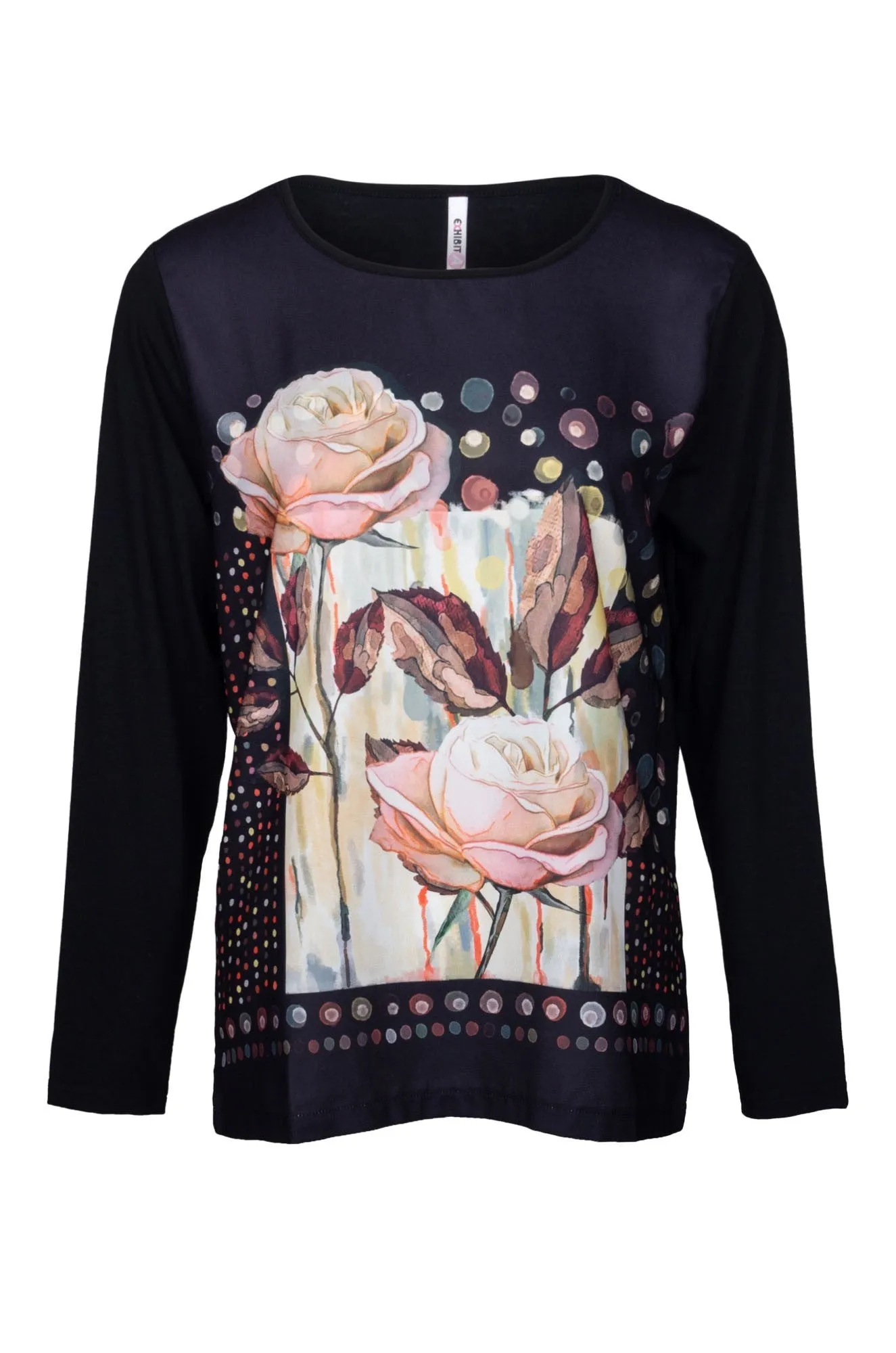 Active Wear Top | Mocha Petal Flower | 3591B1