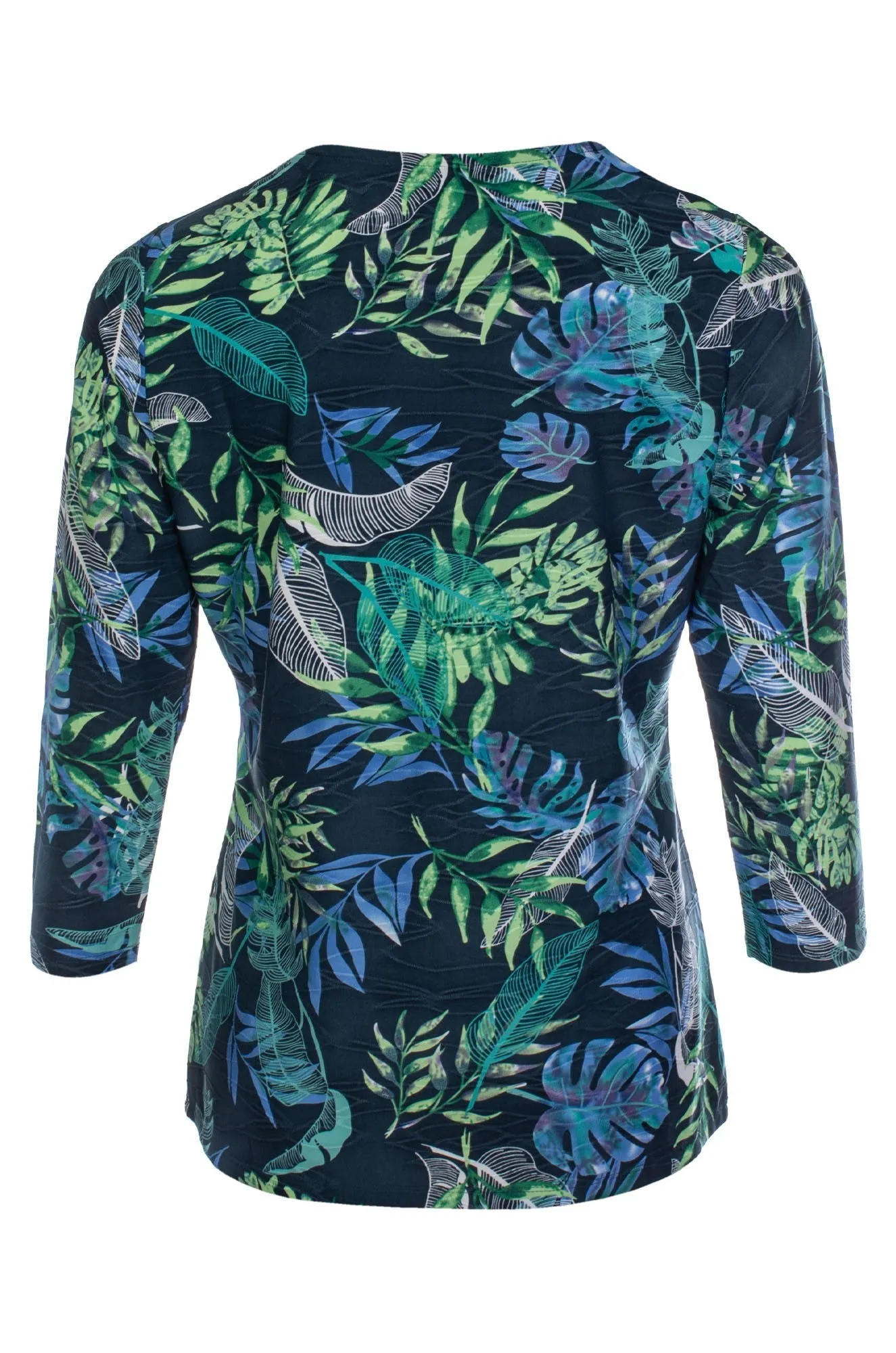 Top | Navy Green Palm | 9121C1 EcoFriendly Material