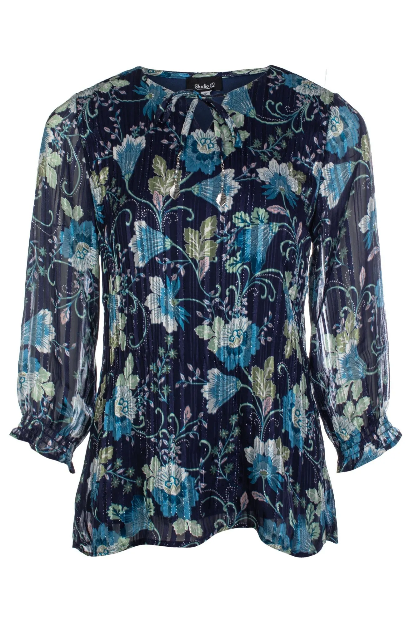 Top | Navy Sage Vines | 8562C1 Strong Glow Storm Core