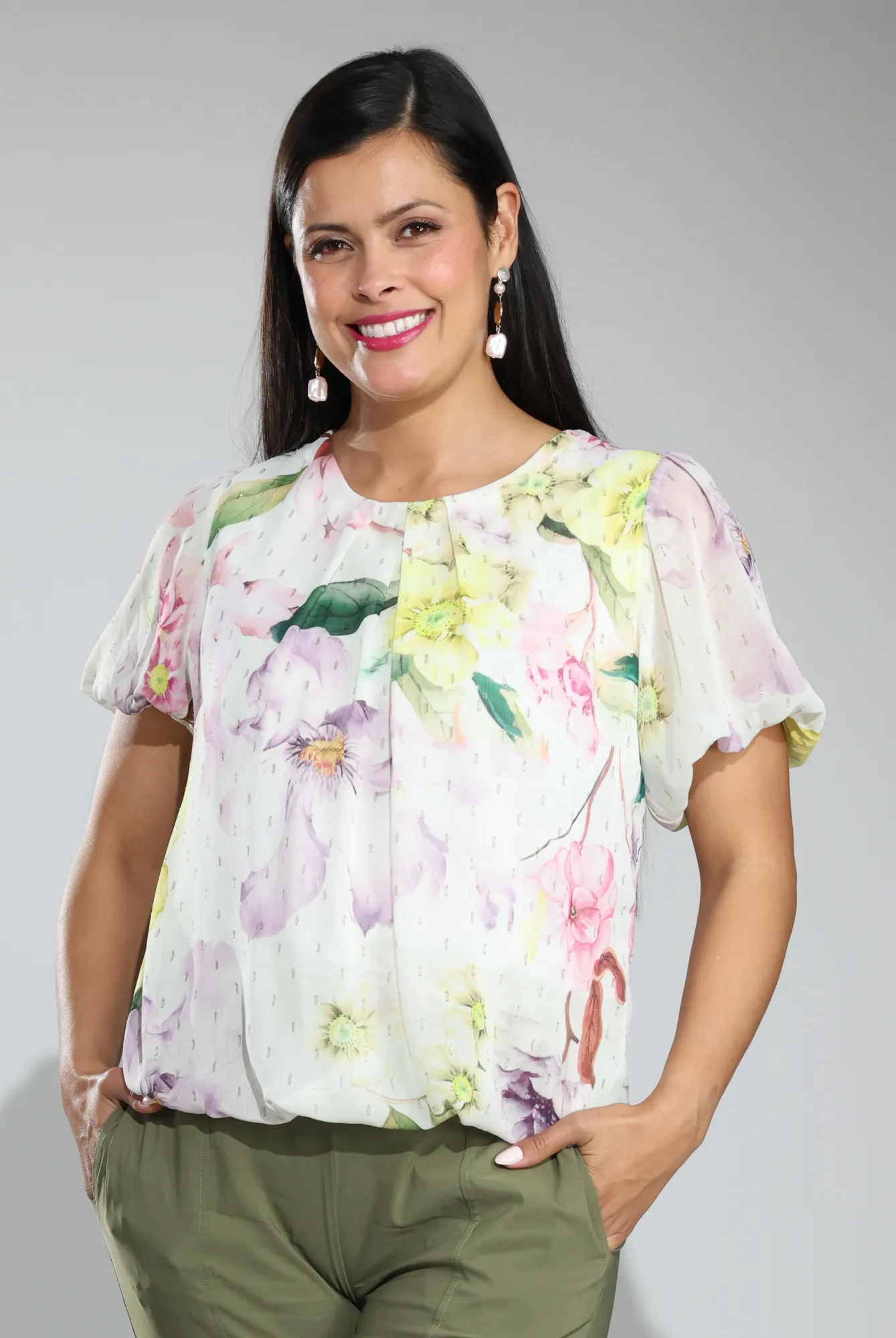 Top | Pastel Multi Garden | 8561C1 Luxury Touch