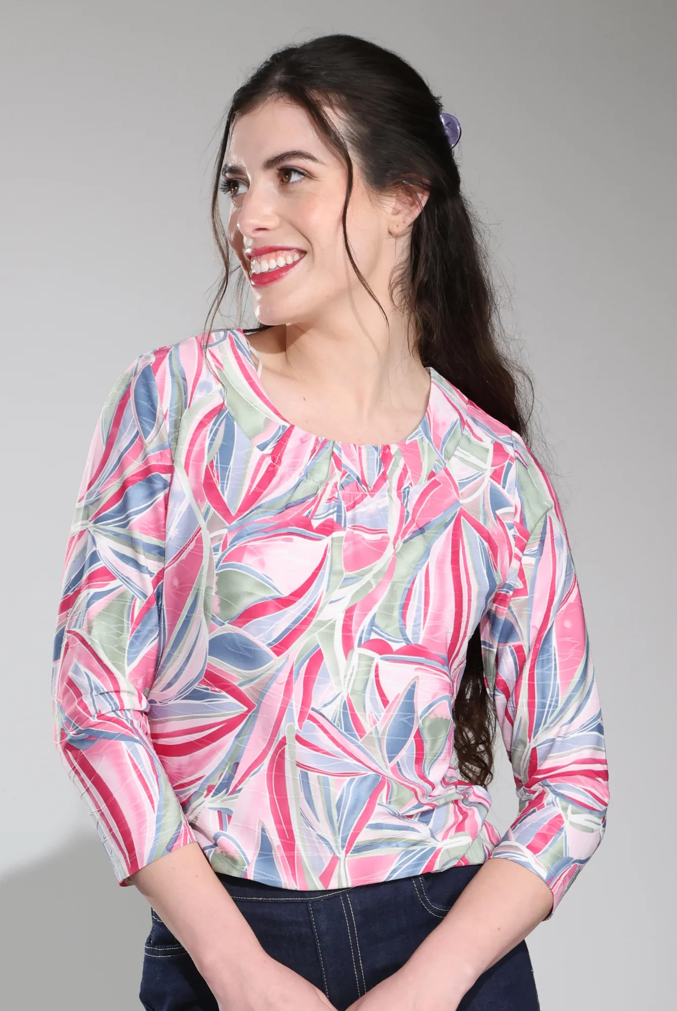 Top | PINK SAGE LEAF | 9121C1 Casual Bottoms Metro Mode