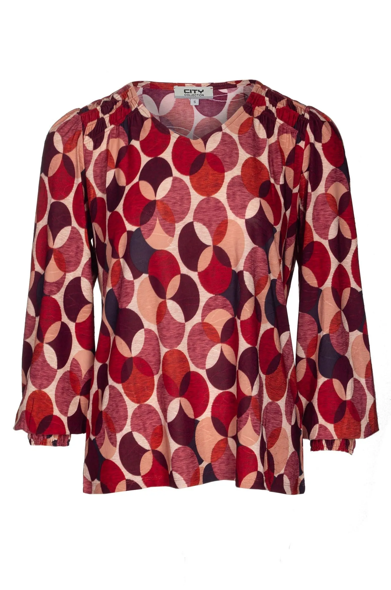 Top | Red Berry Circle | 7406B1 OdorResistant Material DoubleLayered Fabric