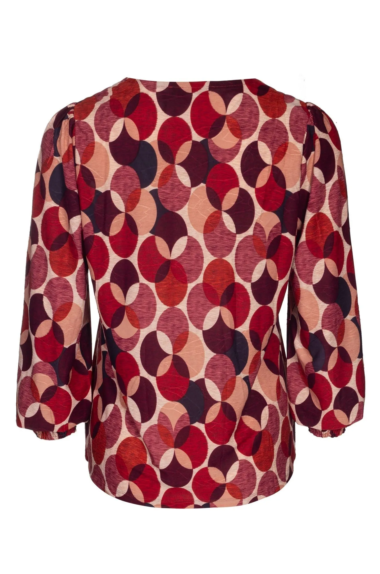 MultiPocket Fast Fit Top | Red Berry Circle | 7406B1