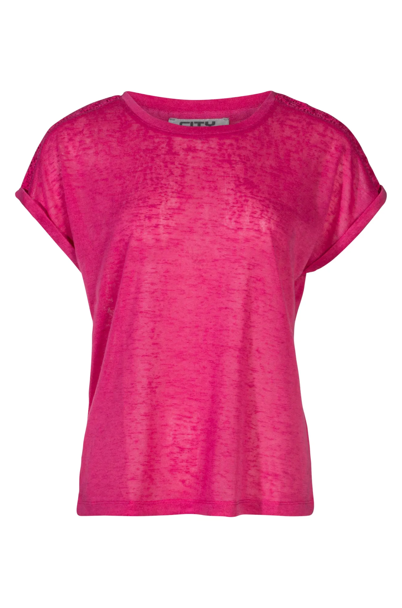 Top with Lace trim on shoulder | CERISE | 7092A1 LowProfile Design Simple Dress