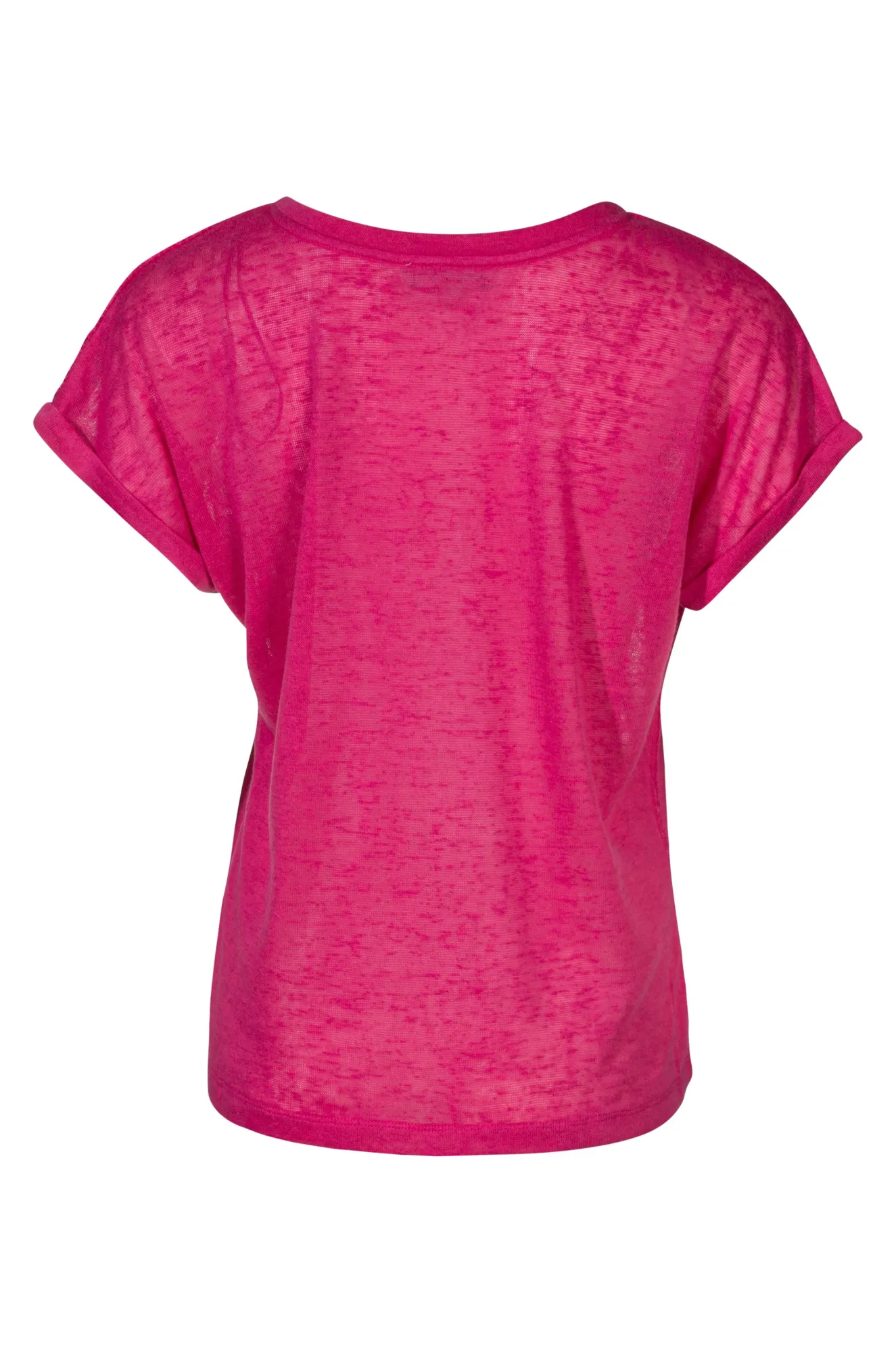 Top with Lace trim on shoulder | CERISE | 7092A1 DoubleLayered Structure