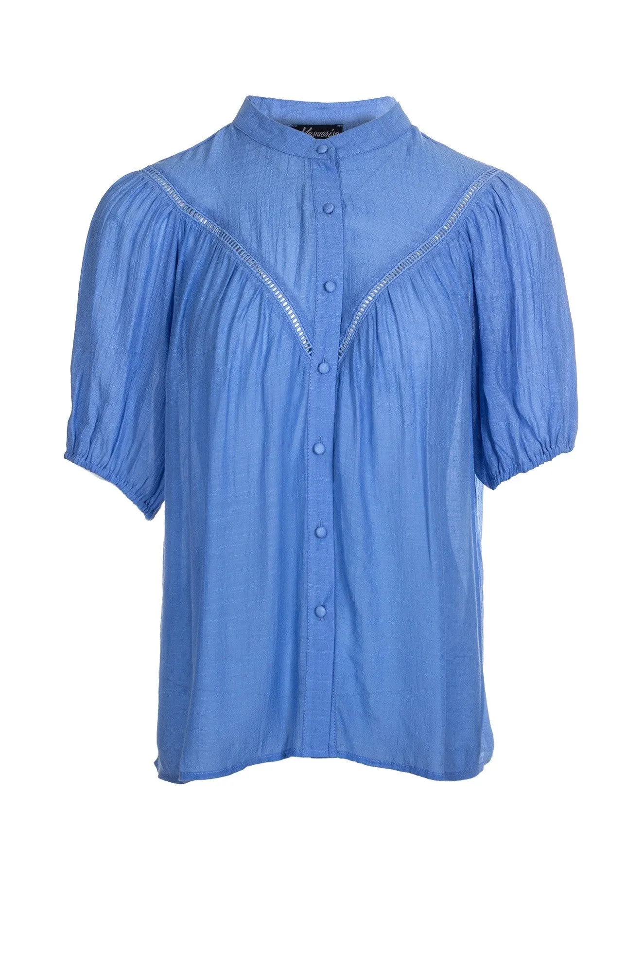 Sprint Fit Warm Coat Top with ladder lace detail | SOFT BLUE | 8824A1